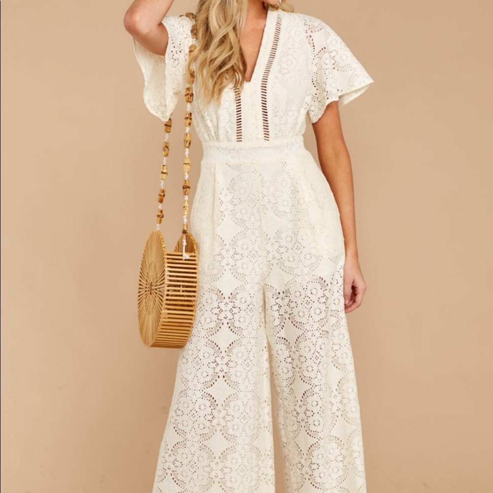 Cream Jumpsuit